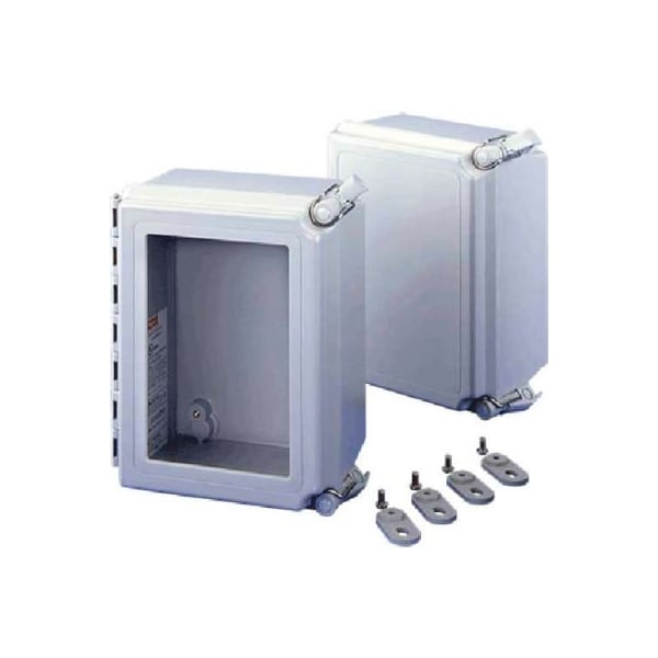 Pentair Quick Release Latch Electrical Enclosures, 18 in H, 10 in D, 16 in W, NEMA 4X, Fiberglass A181610CHQRFG - main